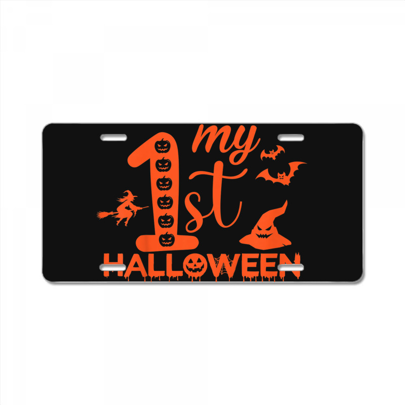 Kids Funny My First Halloween Matching Family Halloween Costume License Plate | Artistshot