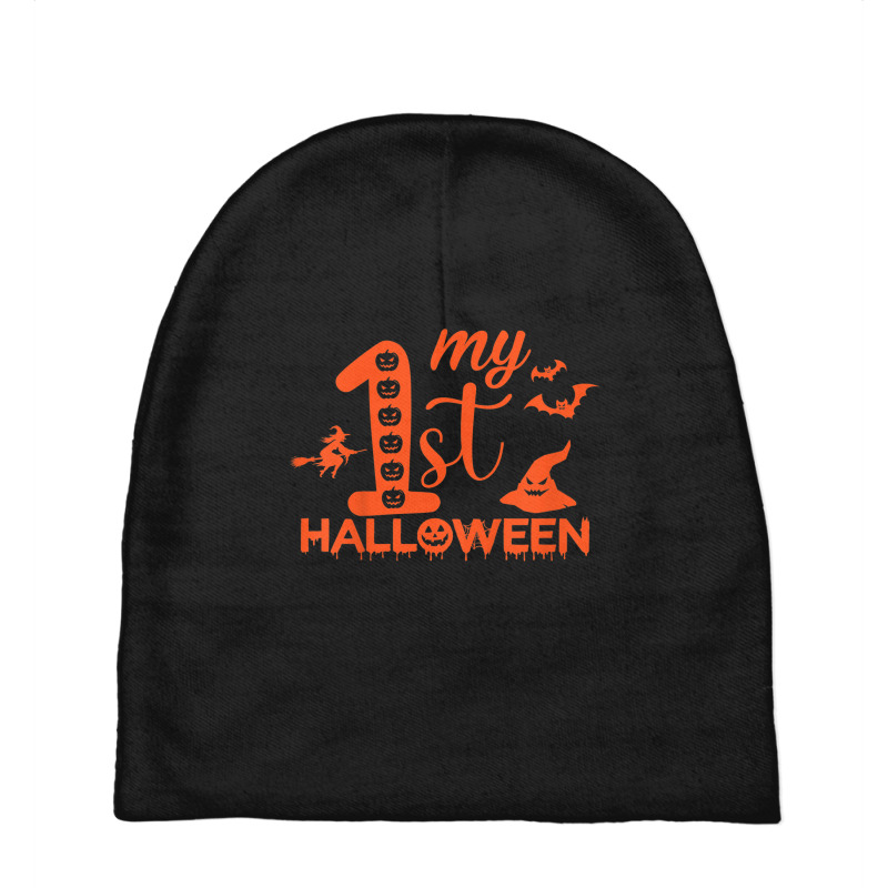 Kids Funny My First Halloween Matching Family Halloween Costume Baby Beanies | Artistshot