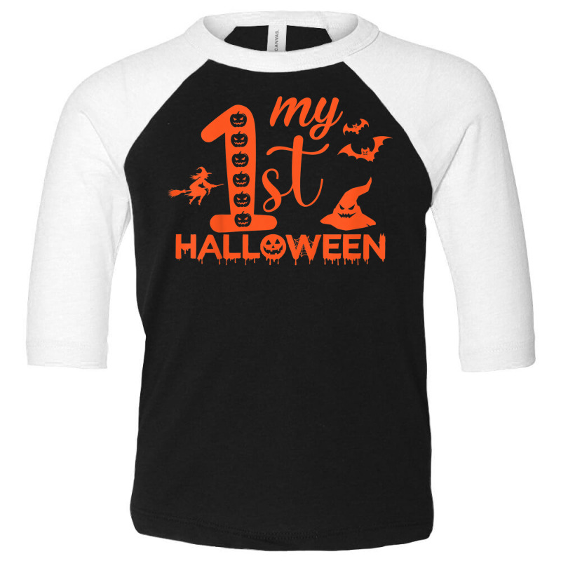 Kids Funny My First Halloween Matching Family Halloween Costume Toddler 3/4 Sleeve Tee | Artistshot