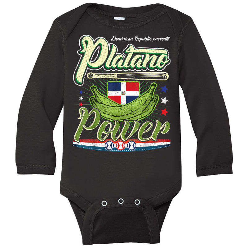 Dominican Republic Platano Power Baseball Dr Flag T Shirt Long Sleeve Baby Bodysuit | Artistshot