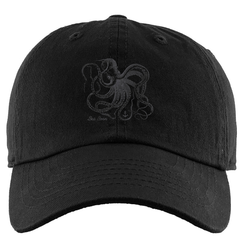 Vintage Black Octopus Marine Biologist Ocean Sea Life 5 T Shirt Kids Cap | Artistshot