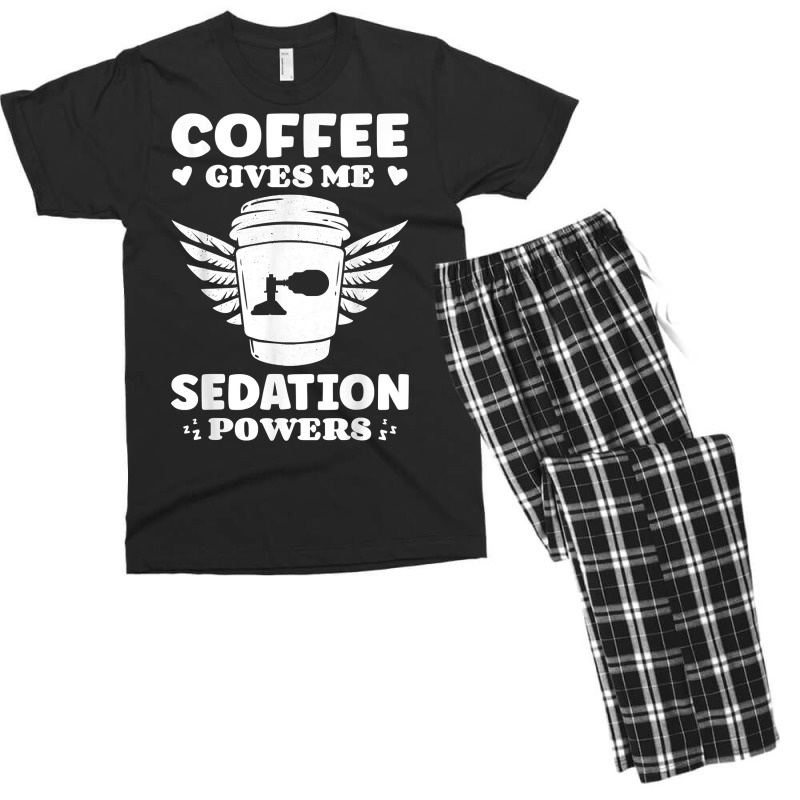 Coffee Lovers Gifts Funny Anesthesiologist T Shirt Men's T-shirt Pajama Set | Artistshot