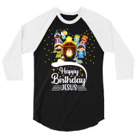 Christian Christmas Nativity Holy Night Birth Jesus Christ Religious 2 3/4 Sleeve Shirt | Artistshot