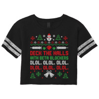 Ugly Xmas Sweater Deck The Halls With Beta Blockers Nurse Scorecard Crop Tee | Artistshot