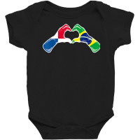 Brazil Panama Flag Brazilian Panamanian Heart T Shirt Baby Bodysuit | Artistshot