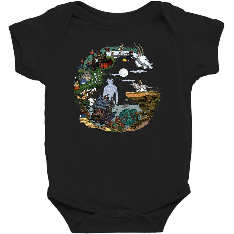 Studio Ghibli Characters (w) Baby Bodysuit by cm-arts | Artistshot