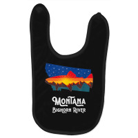 Trout Fly Fishing Bighorn River Montana Mountain Sunset Baby Bibs | Artistshot