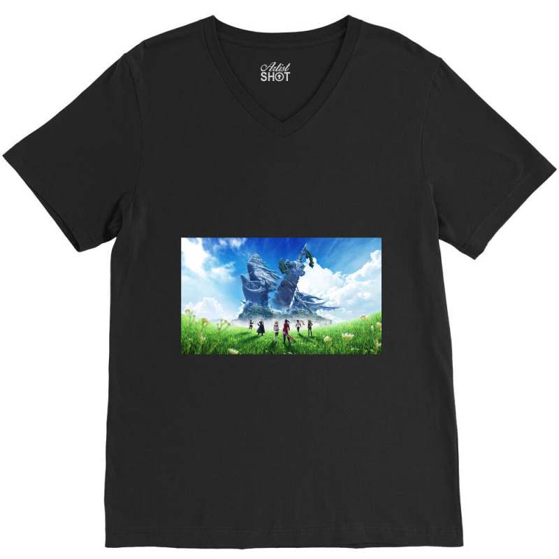 Xenoblade Chronicles Sky V-neck Tee | Artistshot