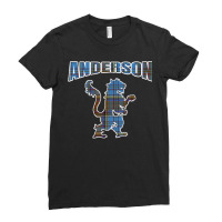 Anderson Clan Kilt Tartan Lion Namesake Scottish Ladies Fitted T-shirt | Artistshot