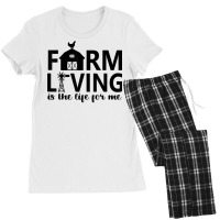 Farm Living Is The Life For Me Inspirational Animal Farm T Shirt Women's Pajamas Set | Artistshot