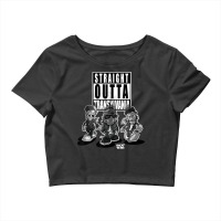 Straight Outta Transylvania Funny Urban Cartoon Vampires T Shirt Crop Top | Artistshot