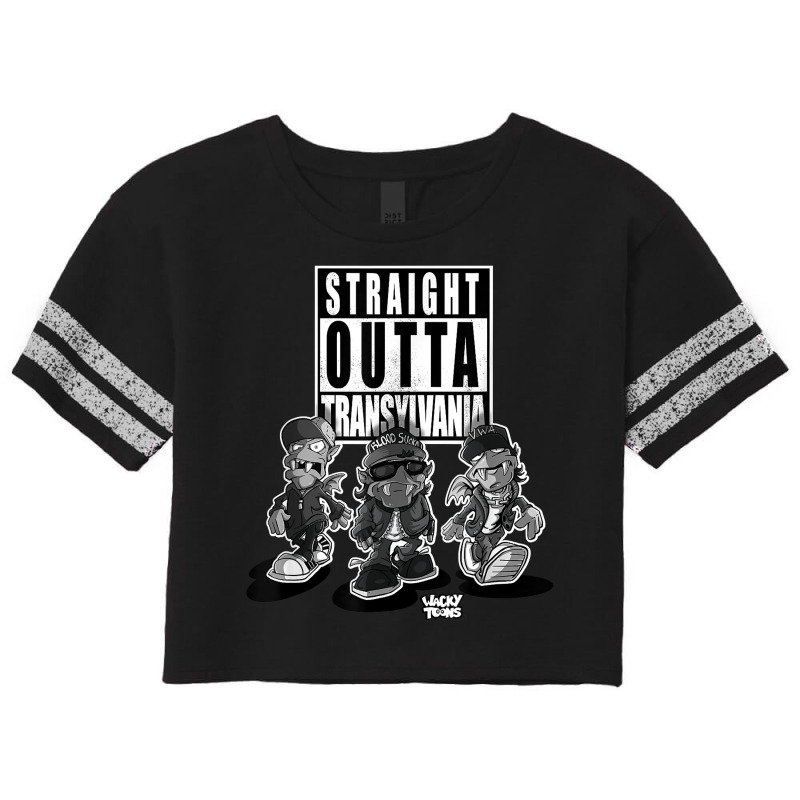 Straight Outta Transylvania Funny Urban Cartoon Vampires T Shirt Scorecard Crop Tee by cm-arts | Artistshot