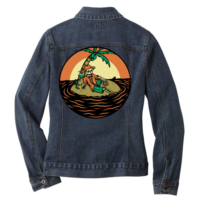 Stranded In Heaven Ladies Denim Jacket by Quilimo | Artistshot