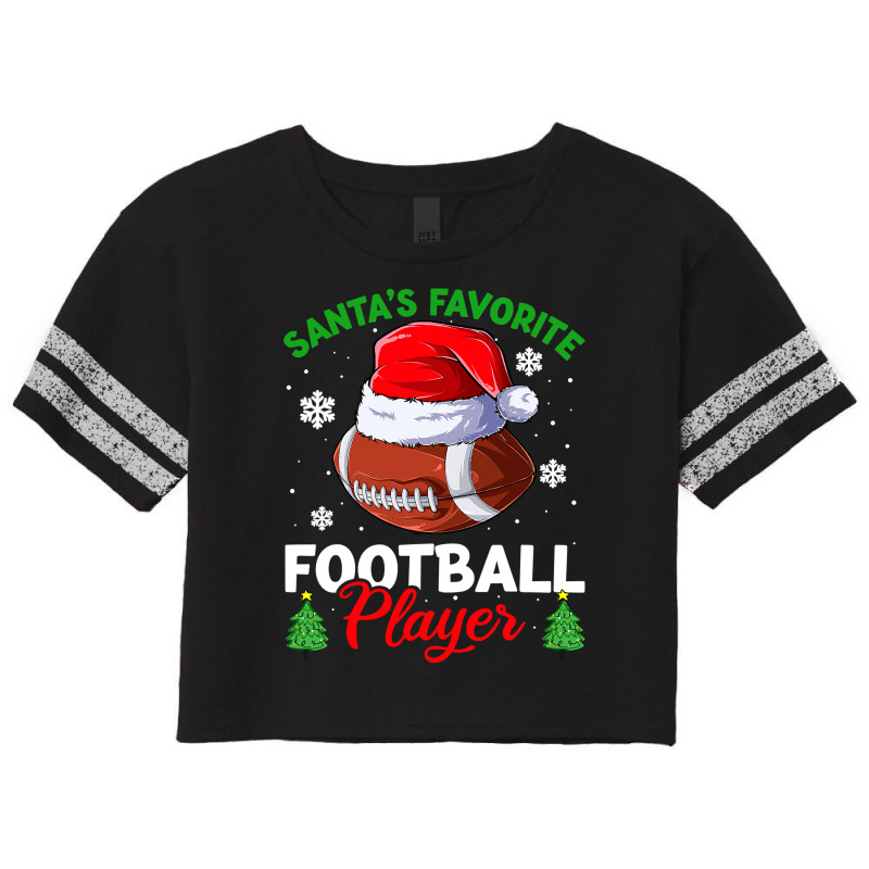 Football Santas Favorite Football Player Men Apparel Christmas Sport 1 Scorecard Crop Tee by coolquirrell | Artistshot