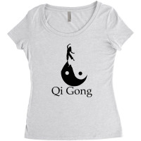 Black Silhouette Art Of Qigong Women's Triblend Scoop T-shirt | Artistshot