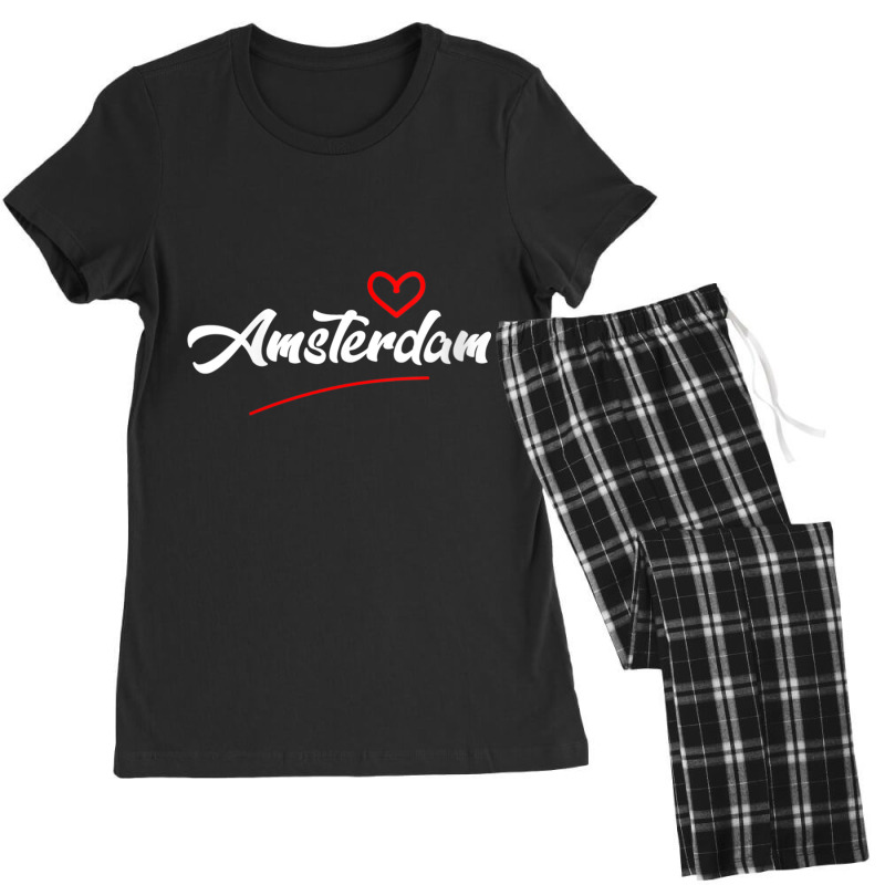 Womens Amsterdam Love V Neck T Shirt Women's Pajamas Set by cm-arts | Artistshot