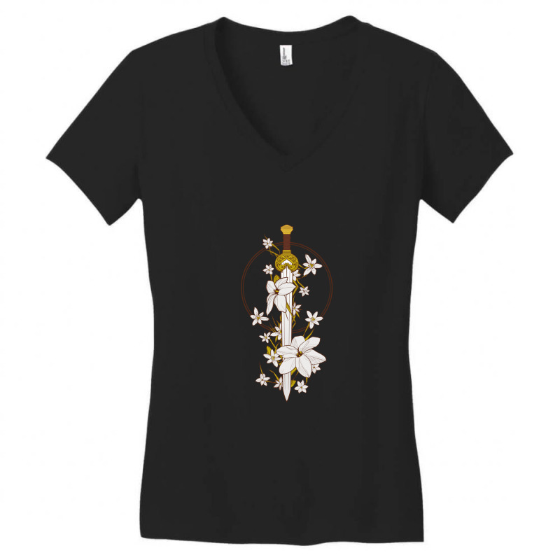 Petals On The Burial Mounds Women's V-Neck T-Shirt by cm-arts | Artistshot