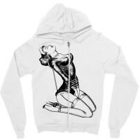 Sexy French Maid Lingerie Retro Rope Bondage Western Bdsm Tank Top Zipper Hoodie | Artistshot