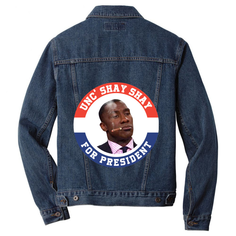 Shannon Sharpe Unc Shay Shay Undisputed President Men Denim Jacket | Artistshot