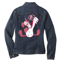 Funny Drunk Rooster For Feminist Dad Regulate Your Rooster T Shirt Ladies Denim Jacket | Artistshot