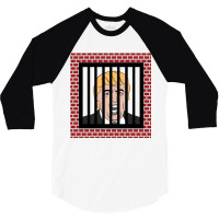 Jail Trump, Lock Trump Up, Trump In Prison, Dump Trump Long Sleeve T S 3/4 Sleeve Shirt | Artistshot