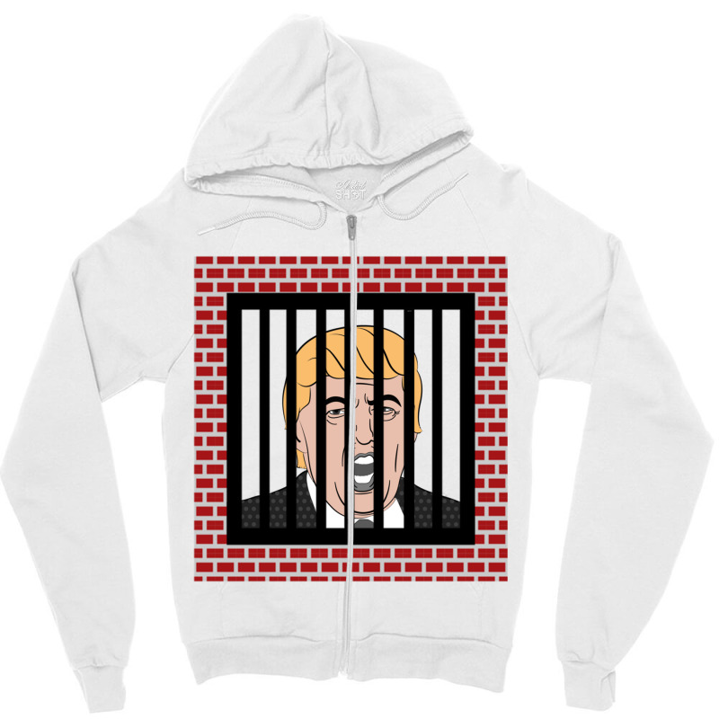 Jail Trump, Lock Trump Up, Trump In Prison, Dump Trump Long Sleeve T S Zipper Hoodie | Artistshot