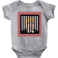 Jail Trump, Lock Trump Up, Trump In Prison, Dump Trump Long Sleeve T S Baby Bodysuit | Artistshot