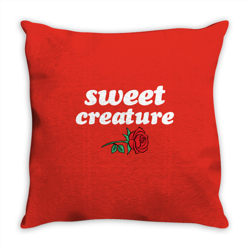 Sweet Creature White Throw Pillow | Artistshot