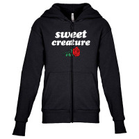 Sweet Creature White Youth Zipper Hoodie | Artistshot