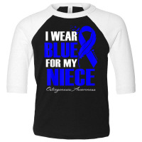 I Wear Blue For My Niece Osteogenesis Awareness Feather T Shirt Toddler 3/4 Sleeve Tee | Artistshot