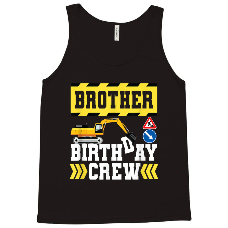 Construction Themed Birthday Shirt Kid Birthday Crew Brother Tank Top by haxemaxagi | Artistshot