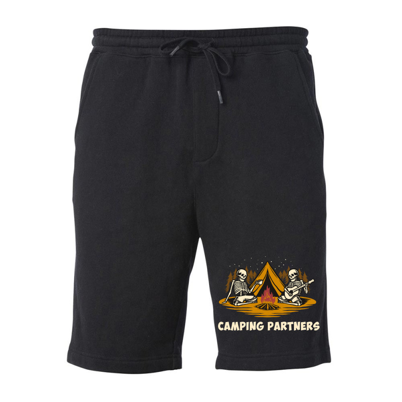 Camping Partners Skull, Camping Partners Skull Art, Camping Partners S Fleece Short | Artistshot