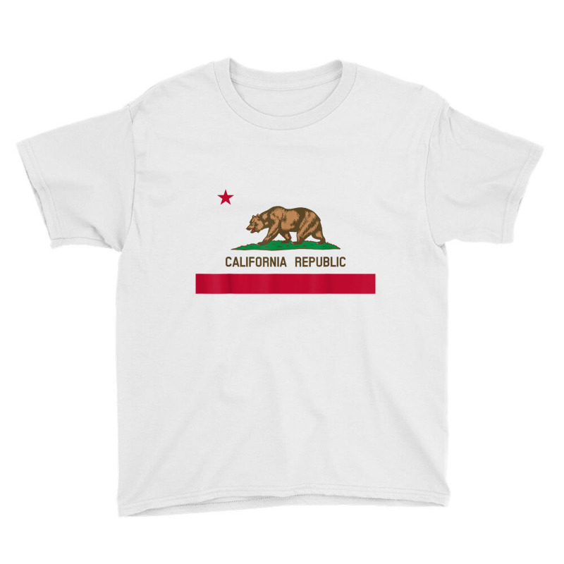 California Republic Flag Patriotic State Travel Usa T Shirt Youth Tee by cm-arts | Artistshot