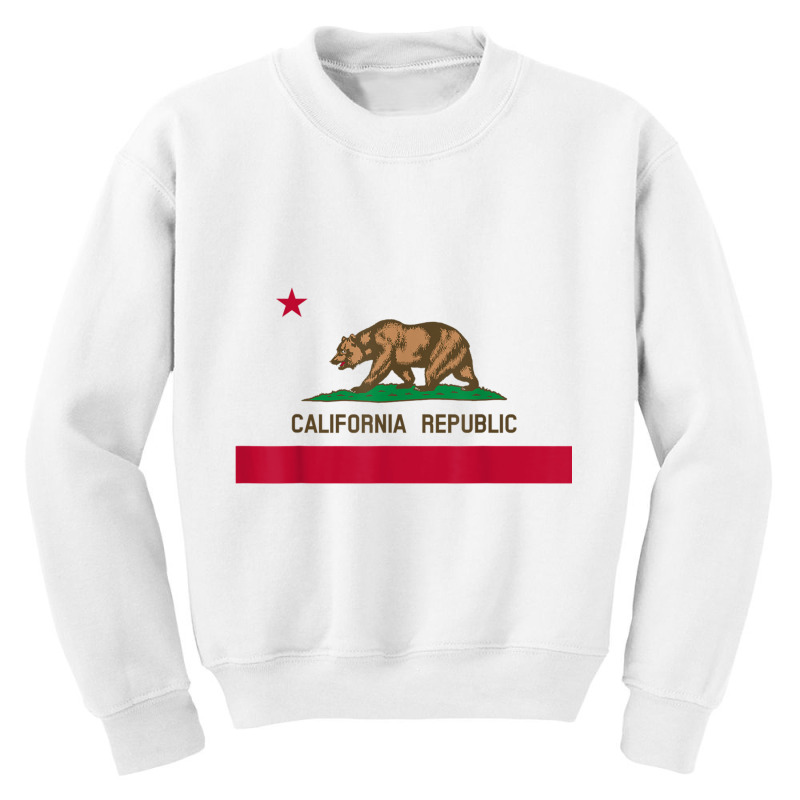 California Republic Flag Patriotic State Travel Usa T Shirt Youth Sweatshirt by cm-arts | Artistshot