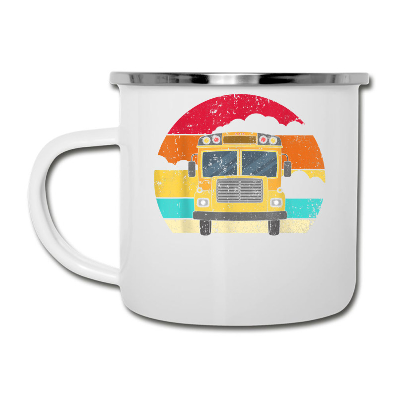 Retro Yellow School Bus For School Bus Driver And Busman Camper Cup by ShannonFrancis | Artistshot