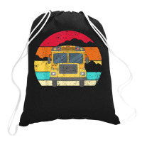 Retro Yellow School Bus For School Bus Driver And Busman Drawstring Bags | Artistshot