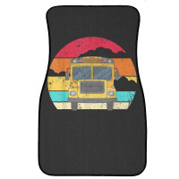 Retro Yellow School Bus For School Bus Driver And Busman Front Car Mat | Artistshot