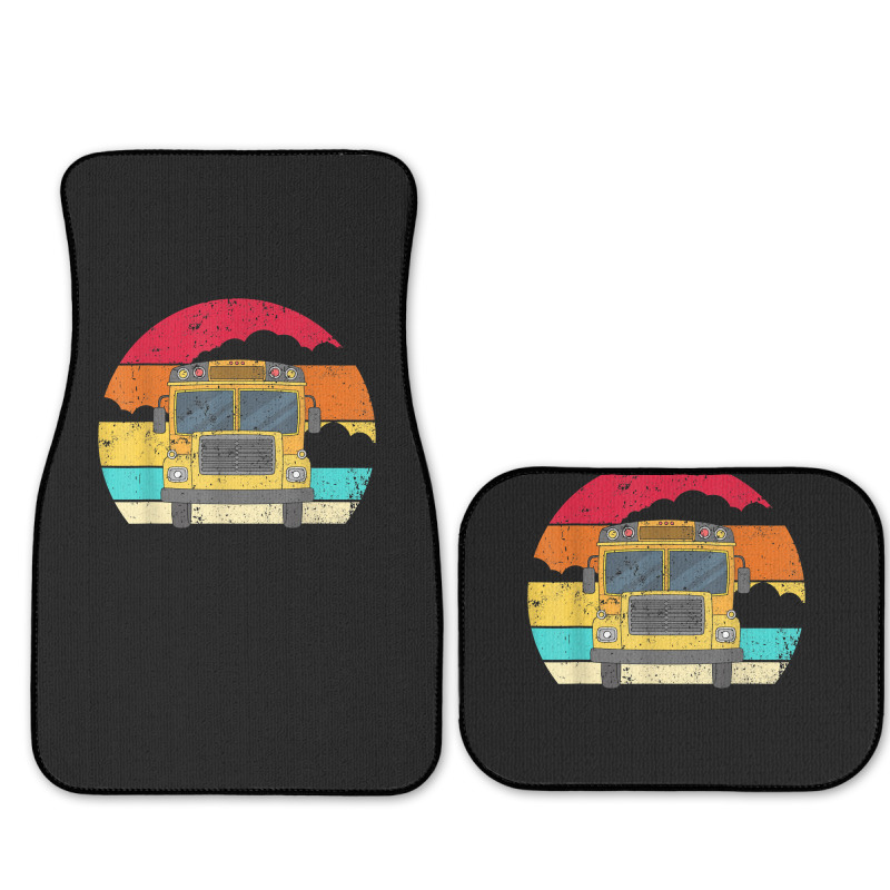 Retro Yellow School Bus For School Bus Driver And Busman Full Set Car Mats by ShannonFrancis | Artistshot