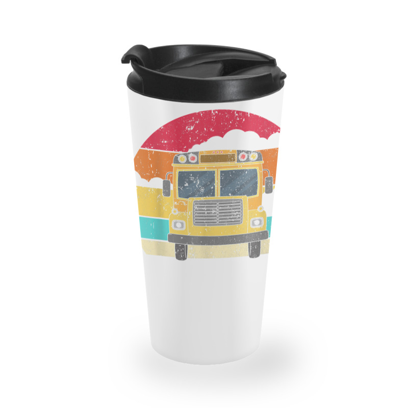 Retro Yellow School Bus For School Bus Driver And Busman Travel Mug by ShannonFrancis | Artistshot