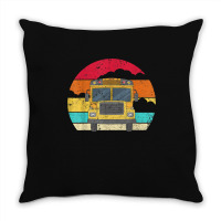 Retro Yellow School Bus For School Bus Driver And Busman Throw Pillow | Artistshot