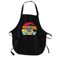 Retro Yellow School Bus For School Bus Driver And Busman Medium-length Apron | Artistshot