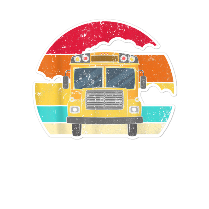 Retro Yellow School Bus For School Bus Driver And Busman Sticker by ShannonFrancis | Artistshot