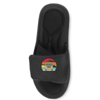 Retro Yellow School Bus For School Bus Driver And Busman Slide Sandal | Artistshot