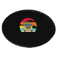 Retro Yellow School Bus For School Bus Driver And Busman Oval Patch | Artistshot