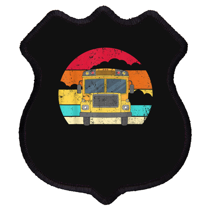 Retro Yellow School Bus For School Bus Driver And Busman Shield Patch by ShannonFrancis | Artistshot