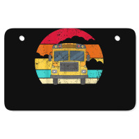 Retro Yellow School Bus For School Bus Driver And Busman Atv License Plate | Artistshot