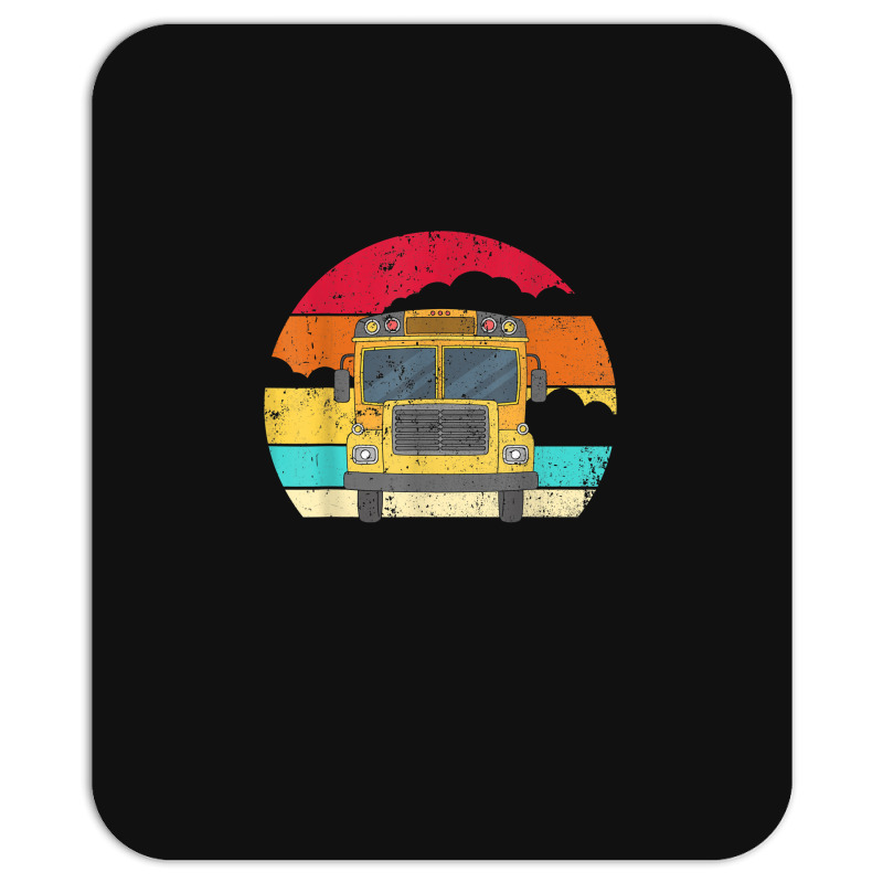 Retro Yellow School Bus For School Bus Driver And Busman Mousepad by ShannonFrancis | Artistshot