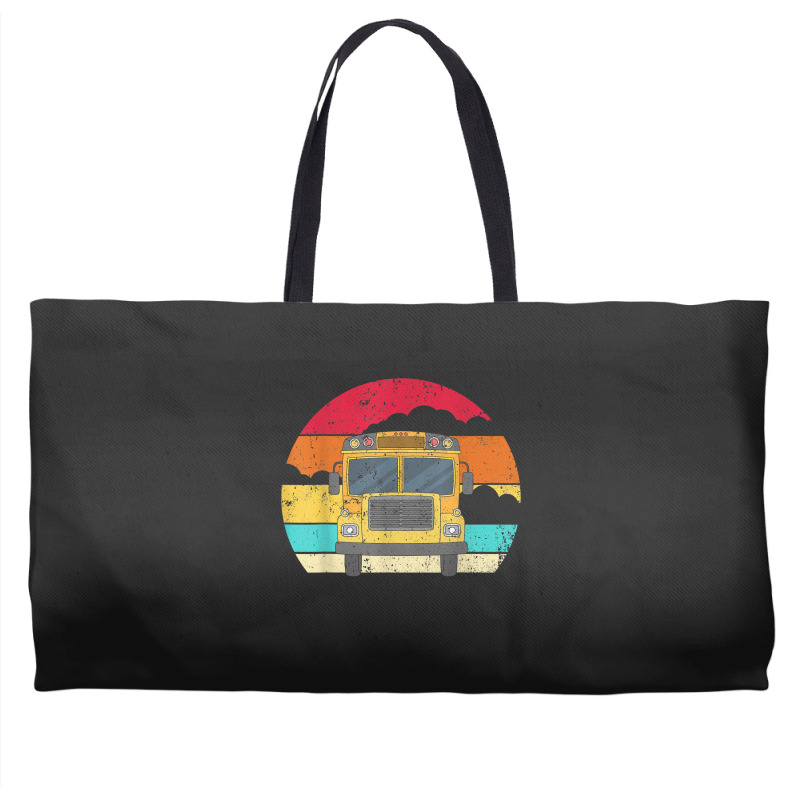 Retro Yellow School Bus For School Bus Driver And Busman Weekender Totes by ShannonFrancis | Artistshot