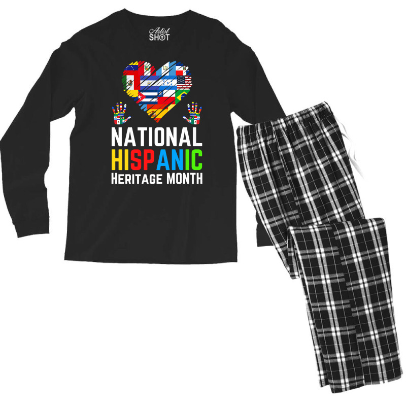 Latino America Culture Gift National Hispanic Heritage Month Premium T Men's Long Sleeve Pajama Set by povyvexumi3 | Artistshot