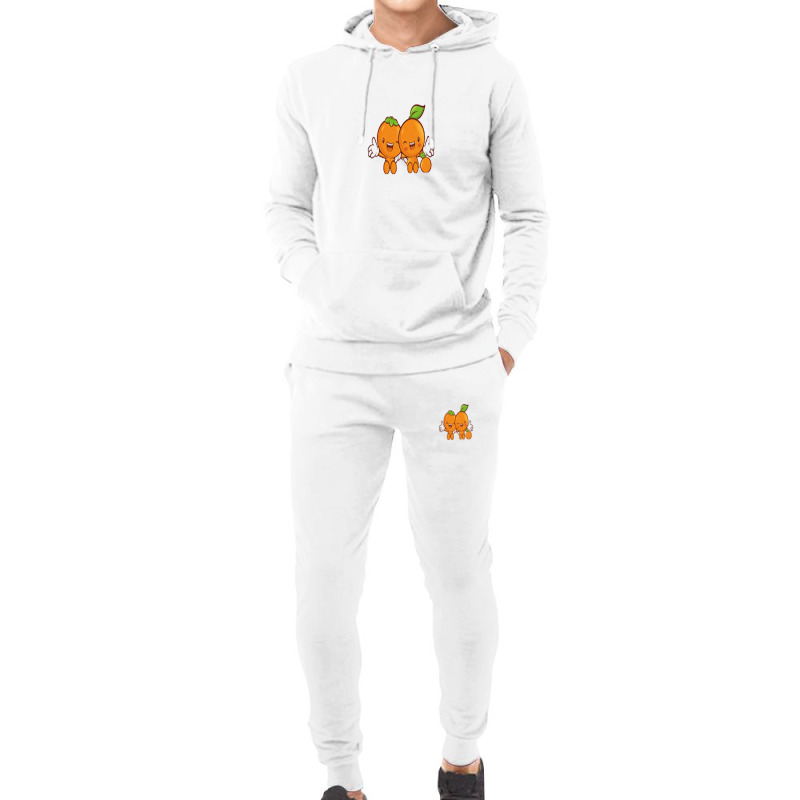 Orange Couple Hoodie & Jogger Set | Artistshot